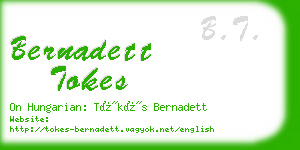 bernadett tokes business card